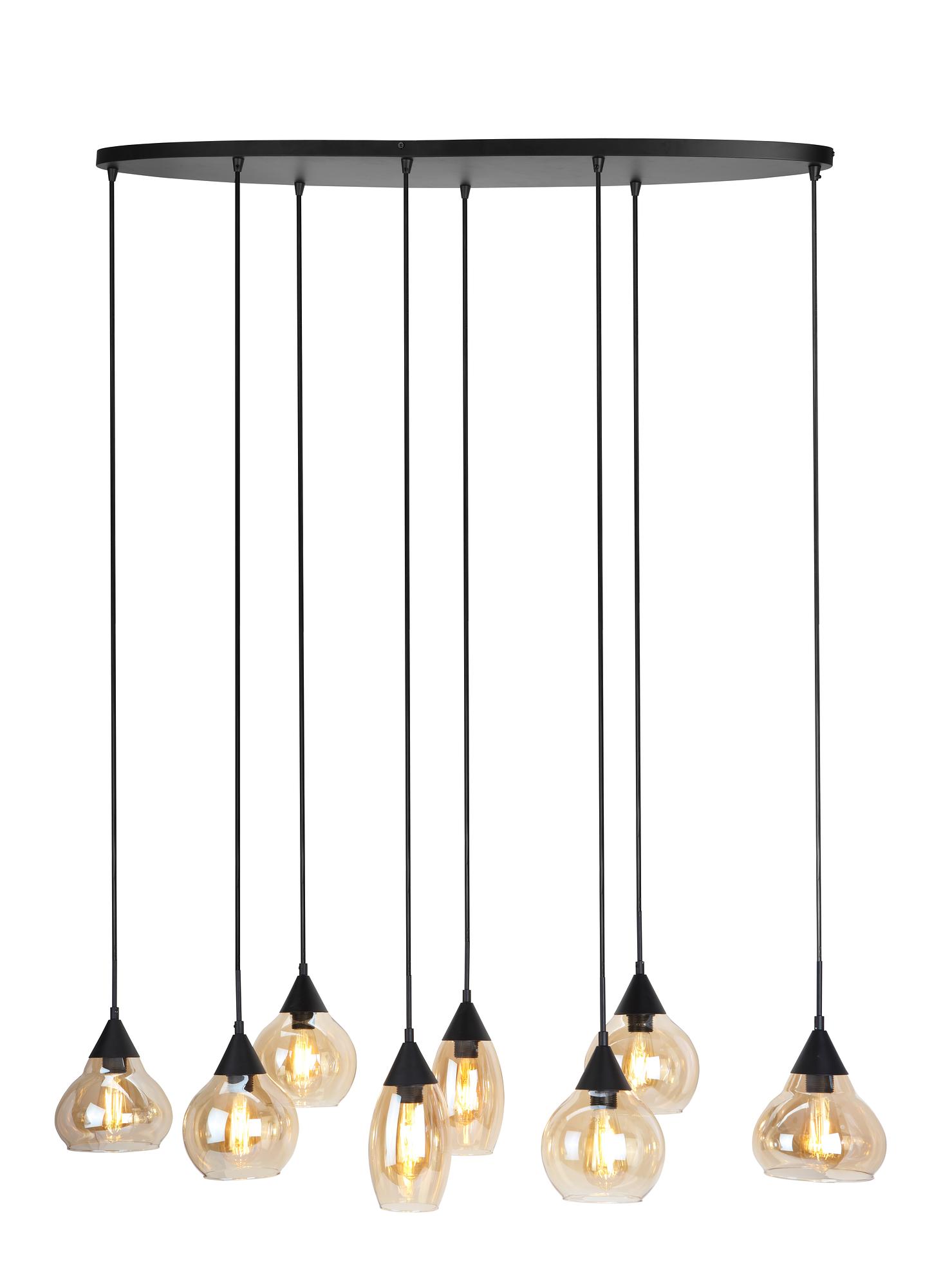 Lampada a sospensione vetro ambra 0