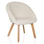Scandi Ted Upholstered Chair Fabric White 6