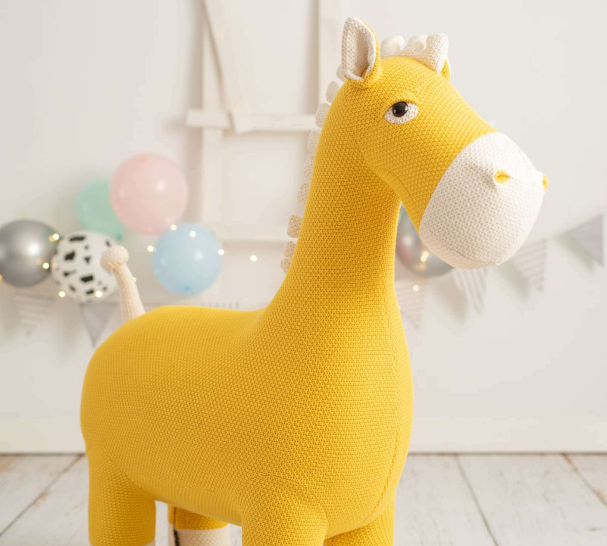 Horse Maxi Plush Toy Cotton Wood Yellow 2