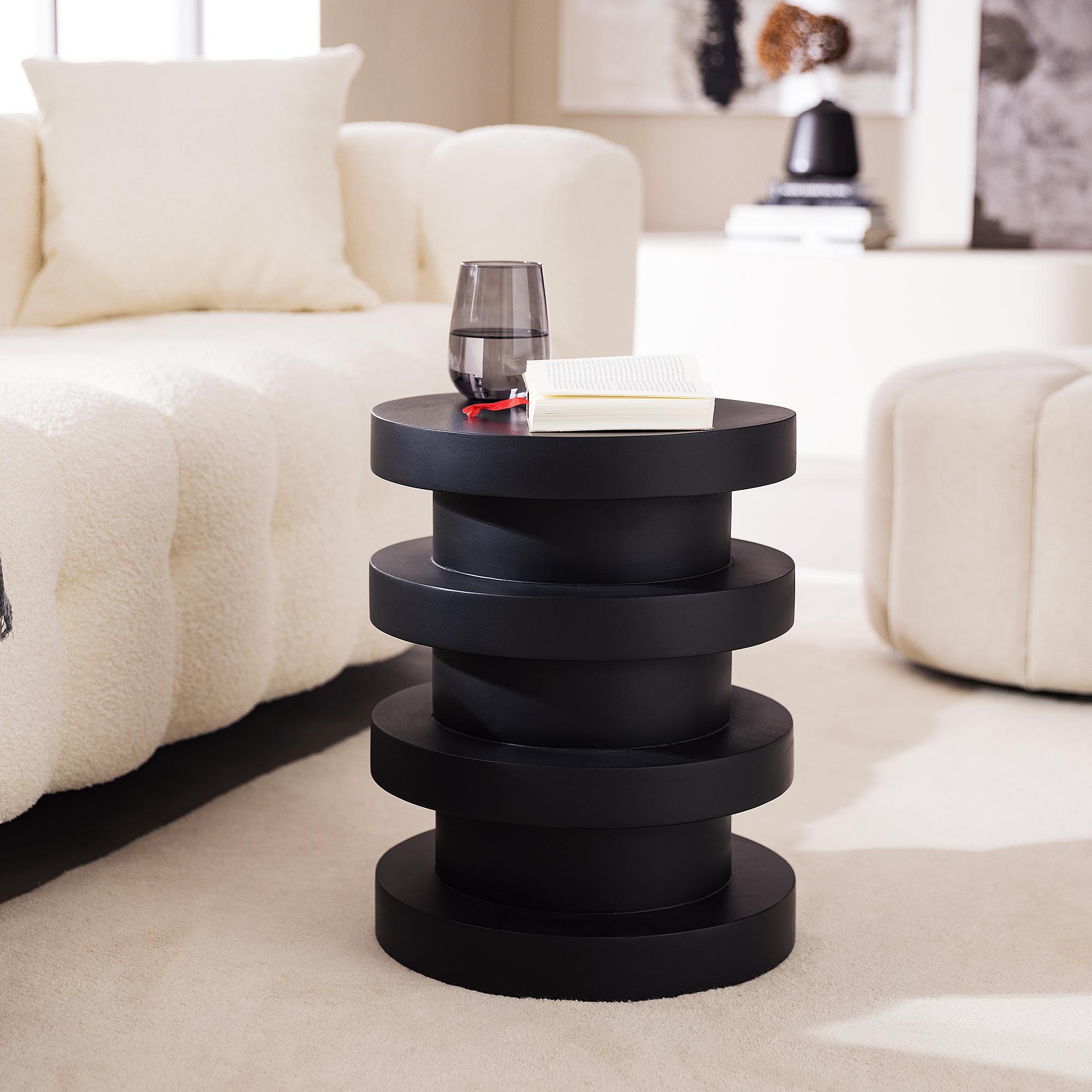 GHUME Solid Side Table Mango Black 2