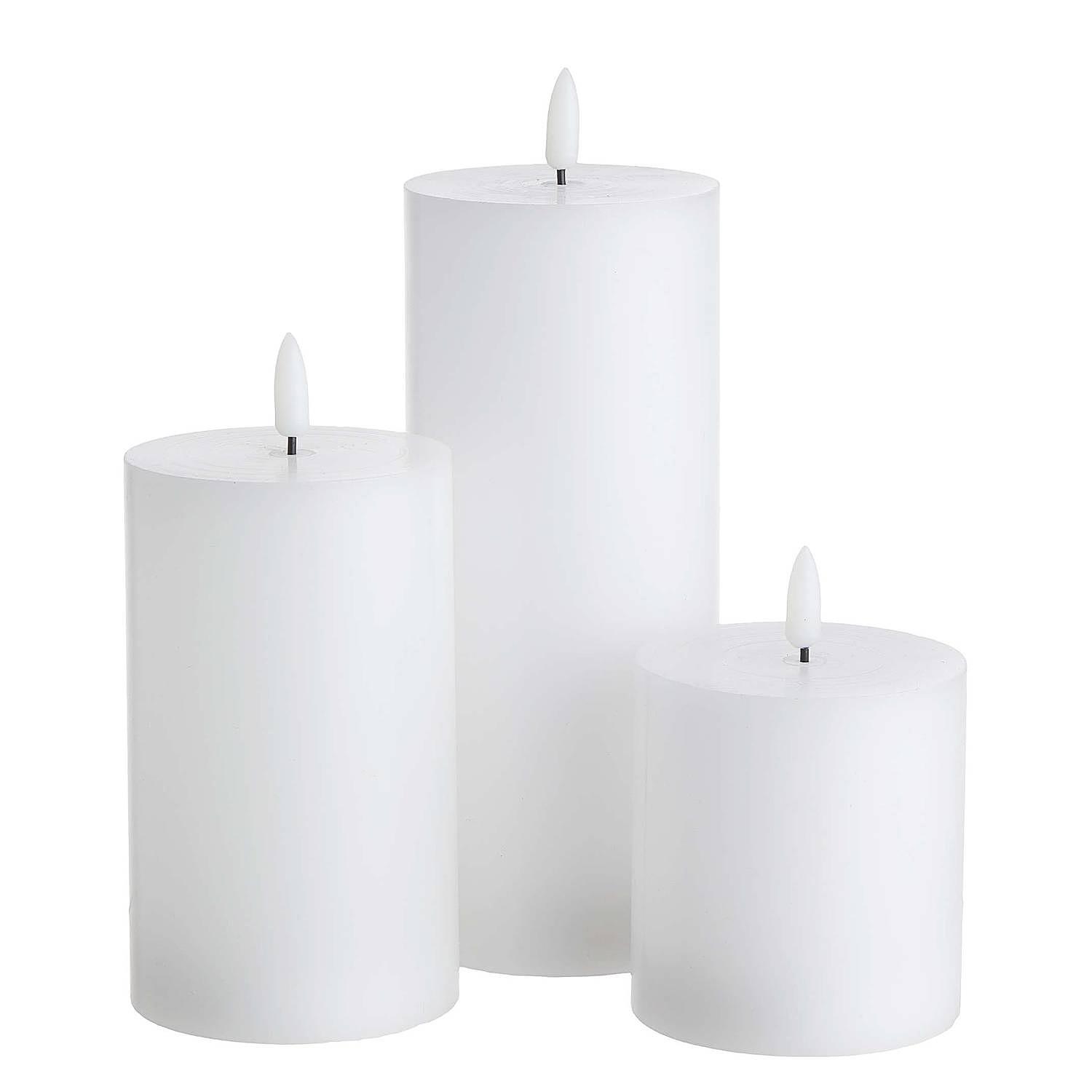 Nordic Light LED-Candles Set of 3 Wax White 0