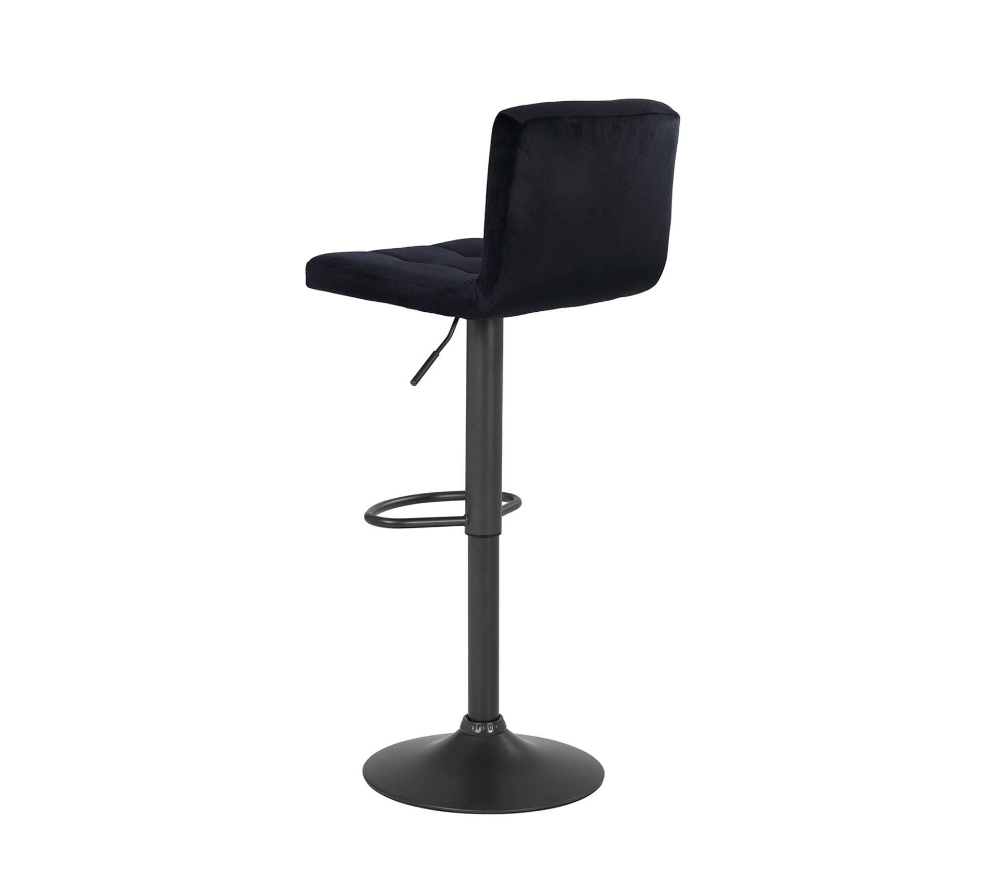 2x Barstuhl Samt Stahl Schwarz 3