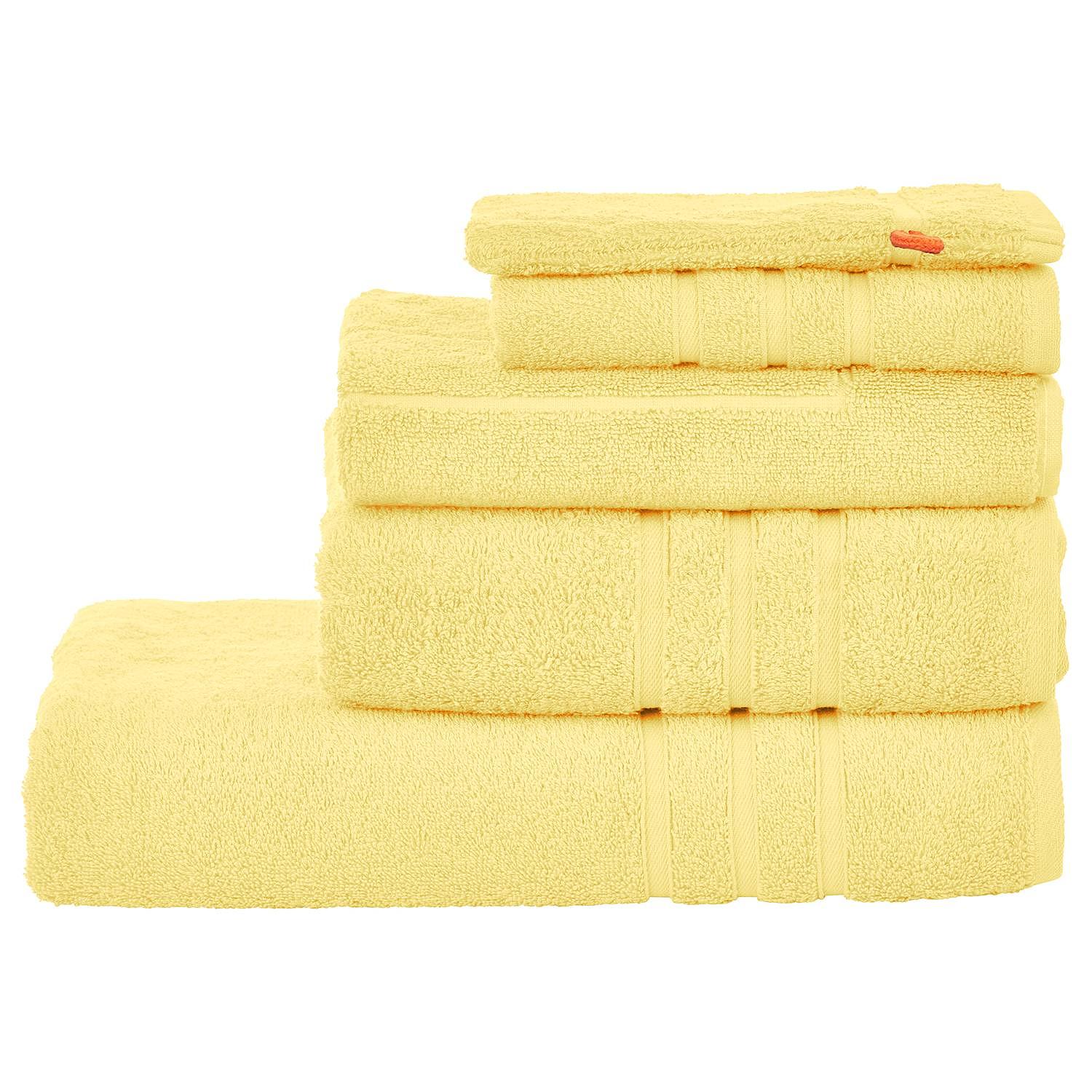 Towel set Daily Plain (5-piece) Cotton fabric Lemon 0