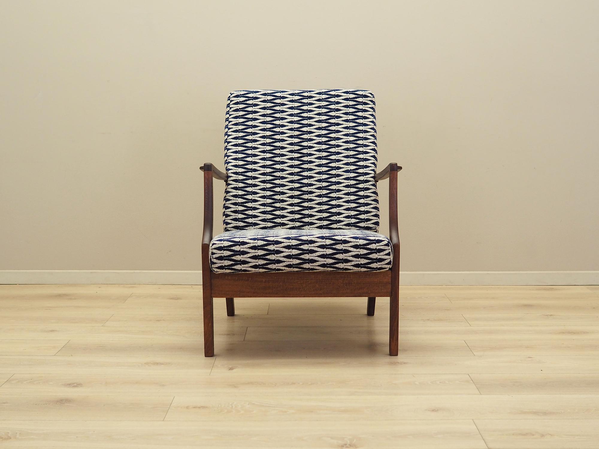 Armlehnstuhl Textil Holz 1970er Jahre 1