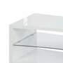 Couchtisch Holz Glas Weiß 1