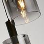 Pendant lamp 3-light steel glass black 2