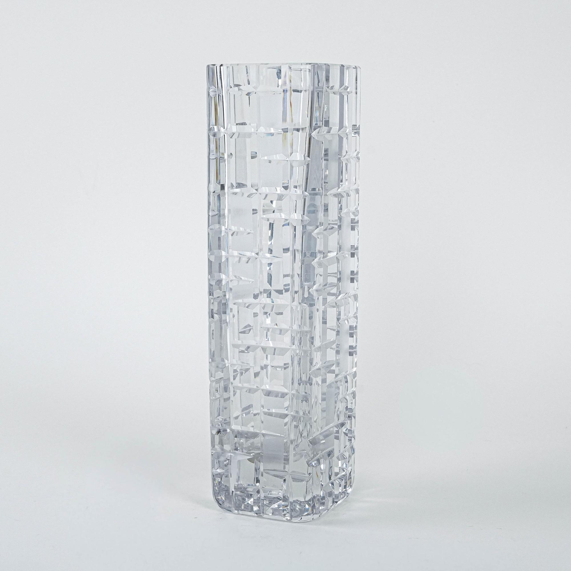 Kristallvase Transparent 1960er Jahre 1