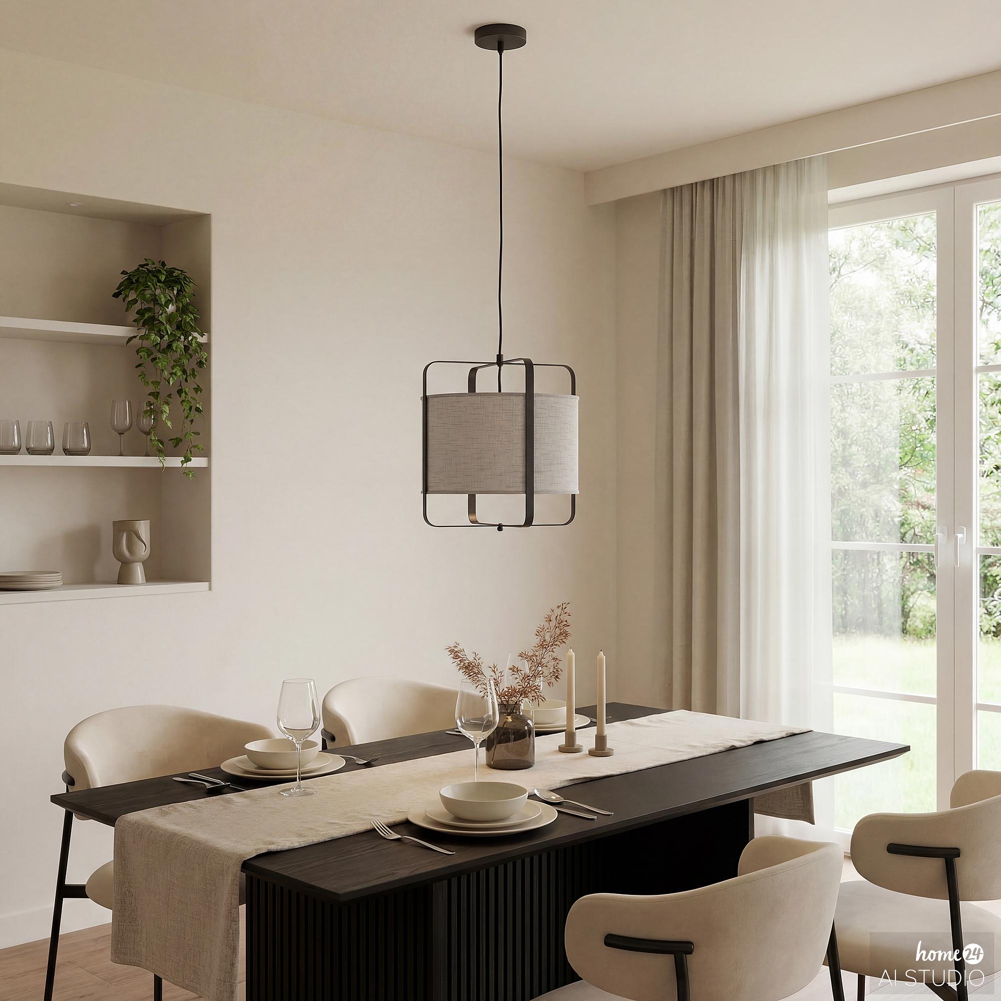 Pendant light SCOTTO 1-light linen iron 2