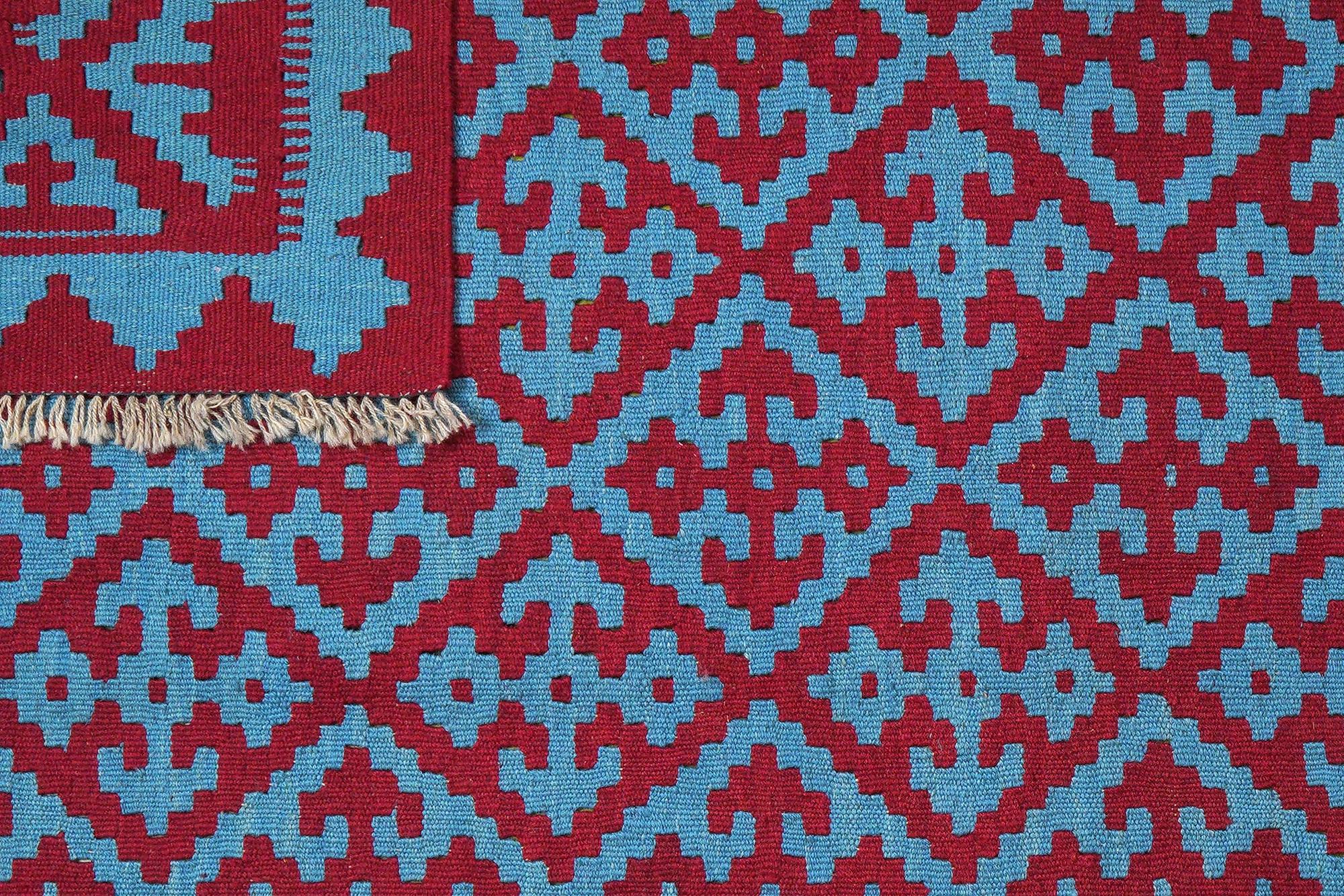 Kilim Gashgai Teppich Blau 3