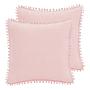 2x Ladore Pillowcase Polyester Light Pink 45 x 45 cm 0