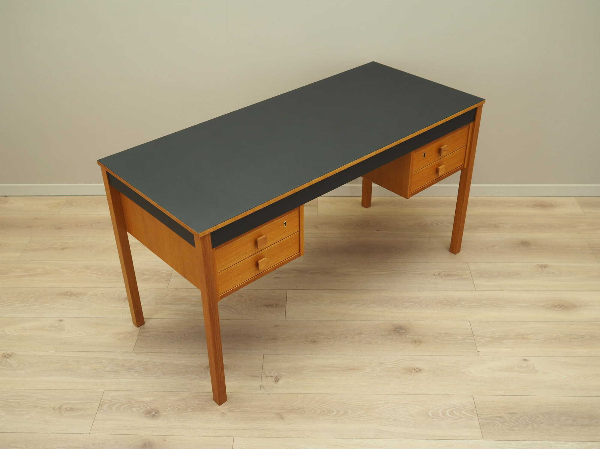Vintage Desk Ash Wood Brown 1970s 5