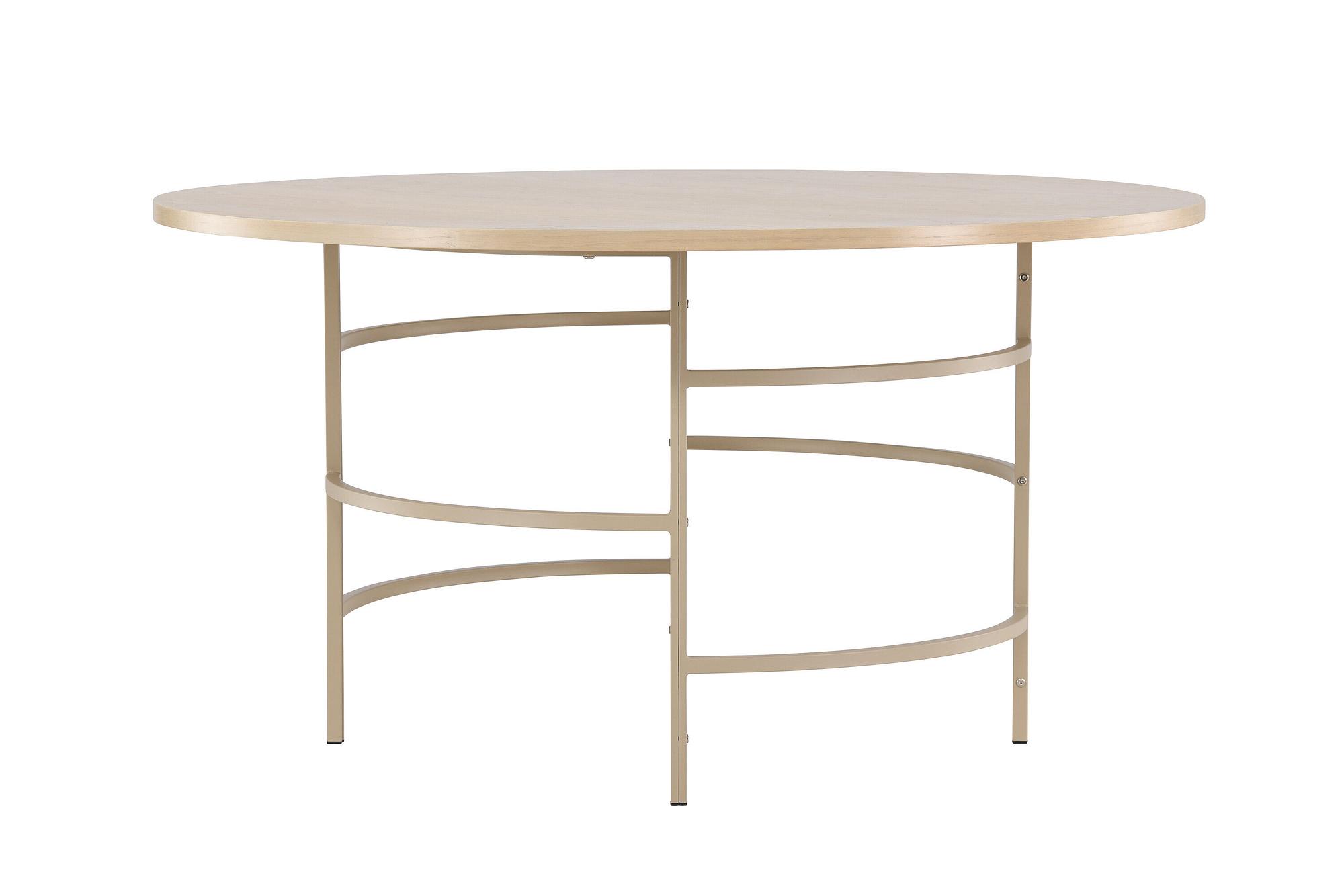Copenhagen Dining table Wood Metal Beige ⌀140cm 3