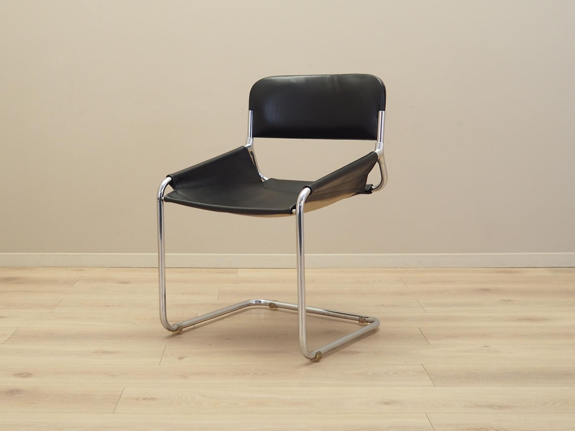 Dining chair leather 1970s 1