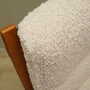 Vintage armchair textile wood cream 1970s 8
