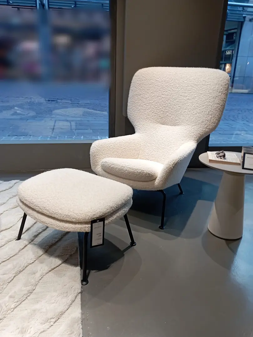 Sessel & Fußhocker Dublin Auckland Boucle 0