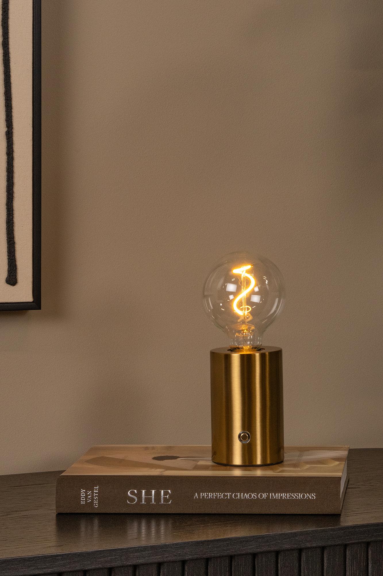 Vivo Akku-Tischleuchte Eisen Gold 0