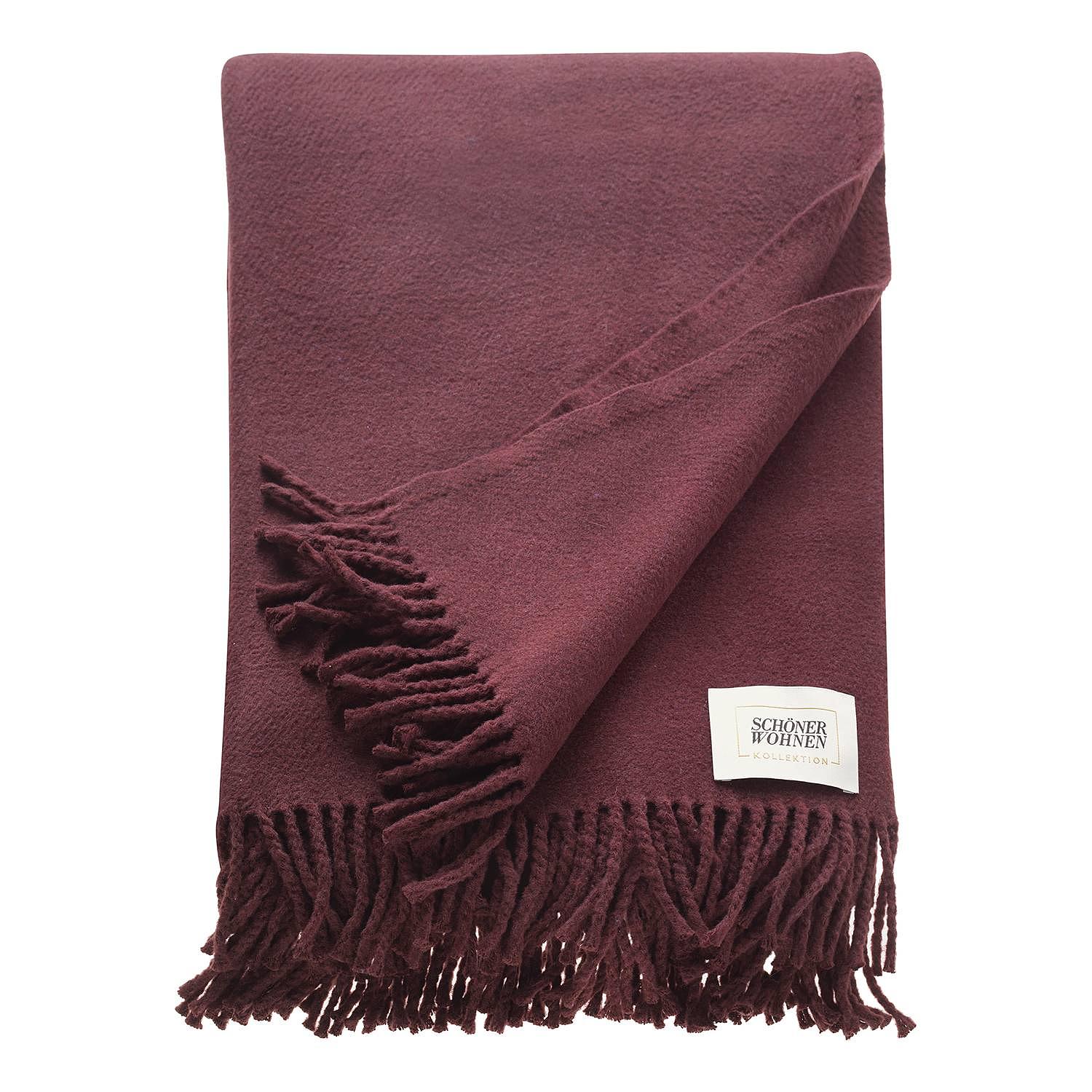 Plaid SW-Basics Mischgewebe Aubergine 0