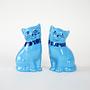 Keramik-Katzenfiguren 1970er Jahre Guldkroken 1