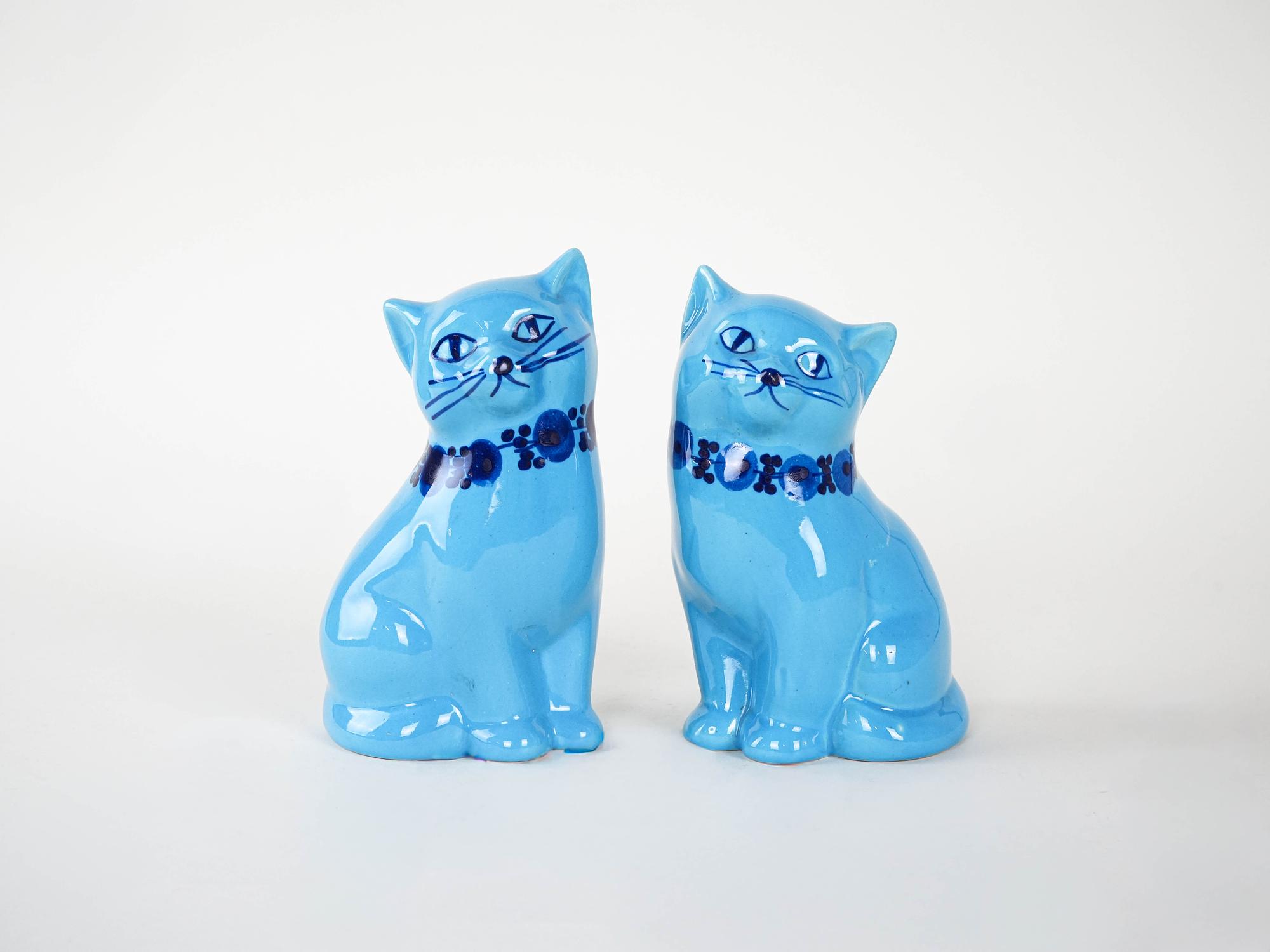 Keramik-Katzenfiguren 1970er Jahre Guldkroken 1