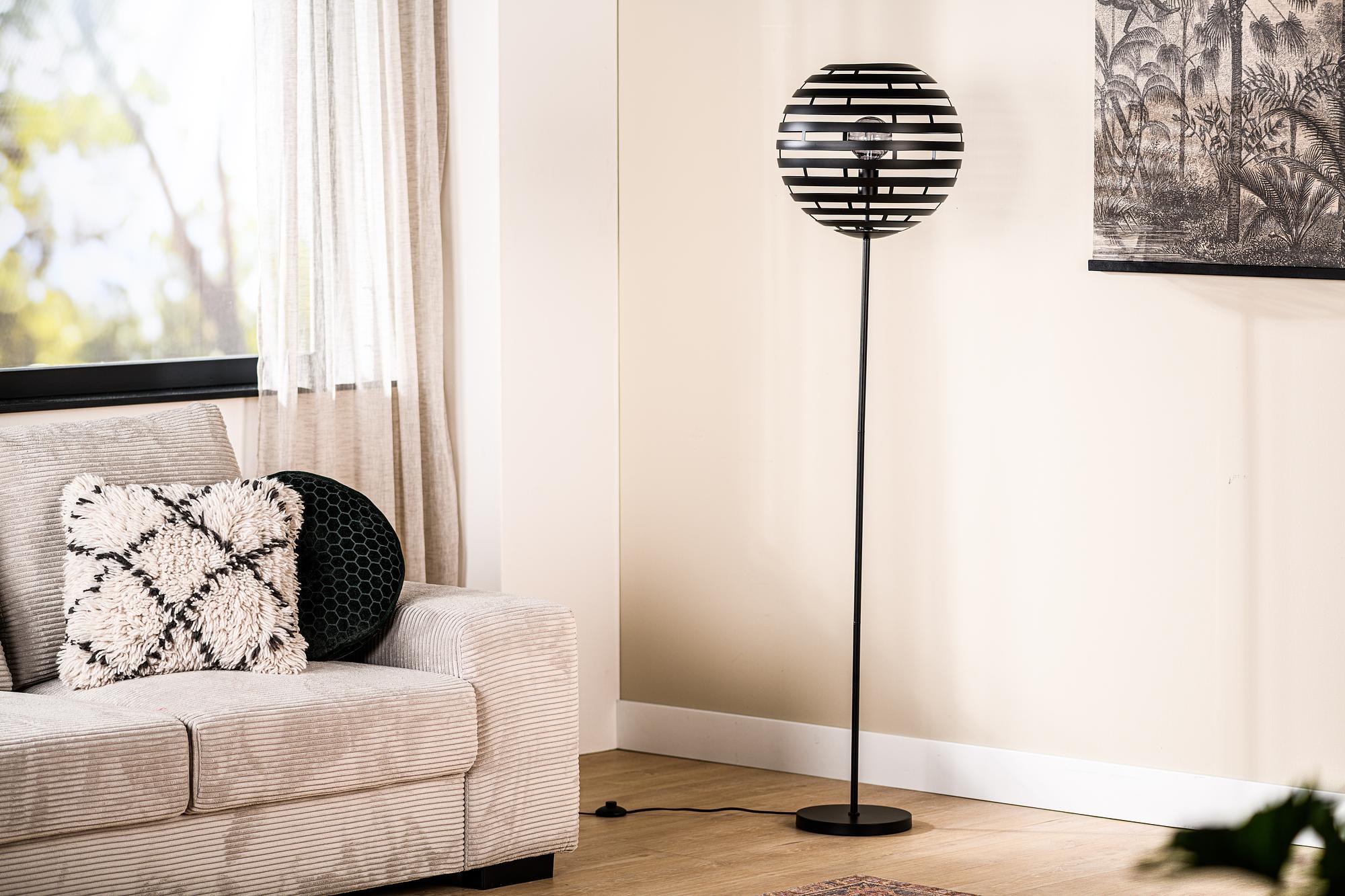 Lampada da terra metallo nero 0