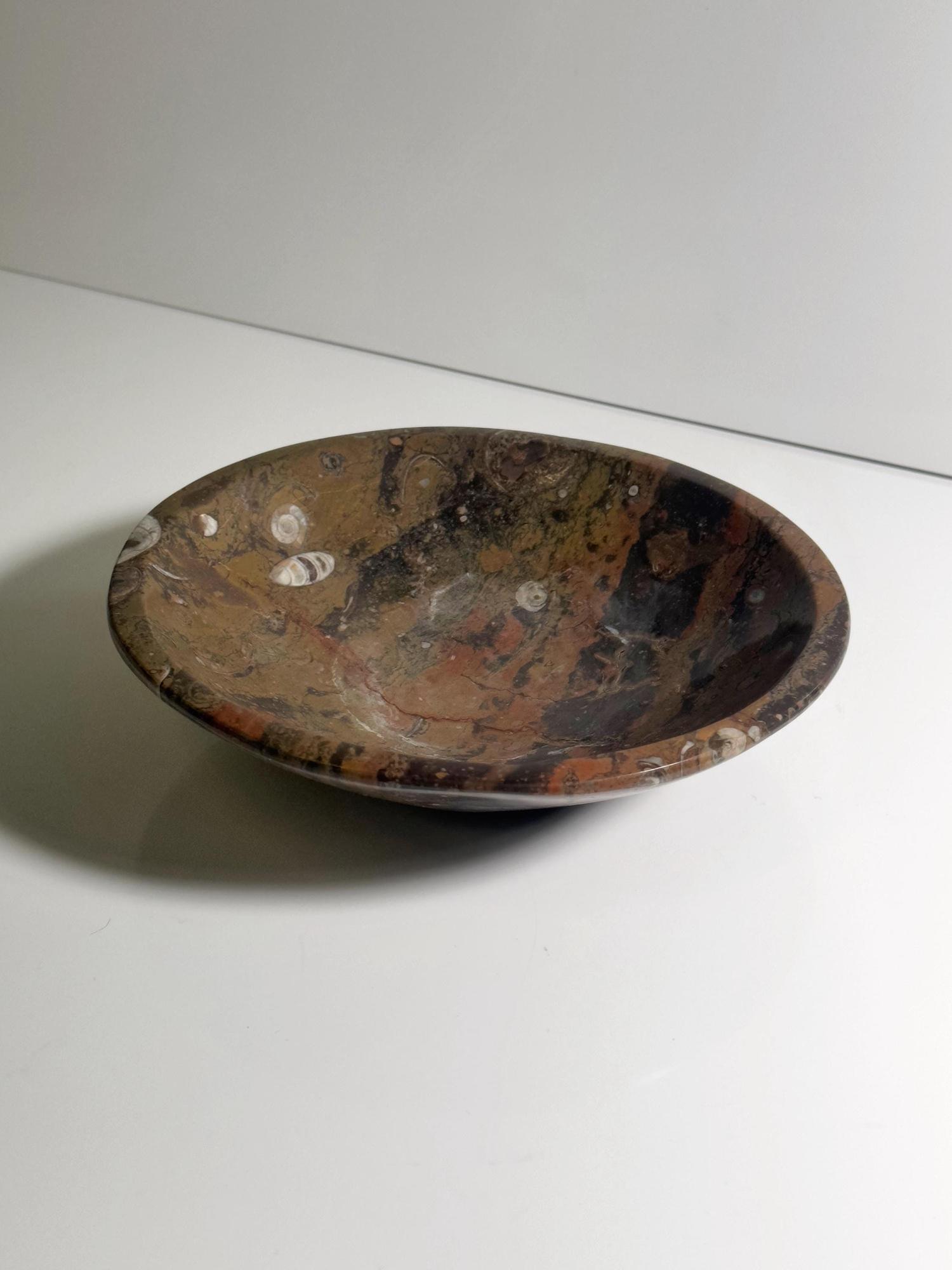 Vintage Platter + Bowl Brown Marble 6