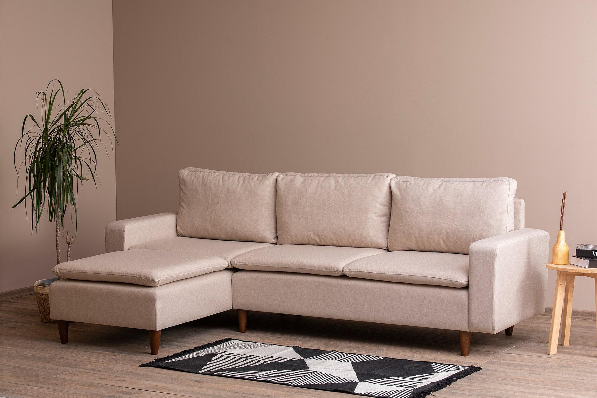 Lungo Ecksofa Creme 3