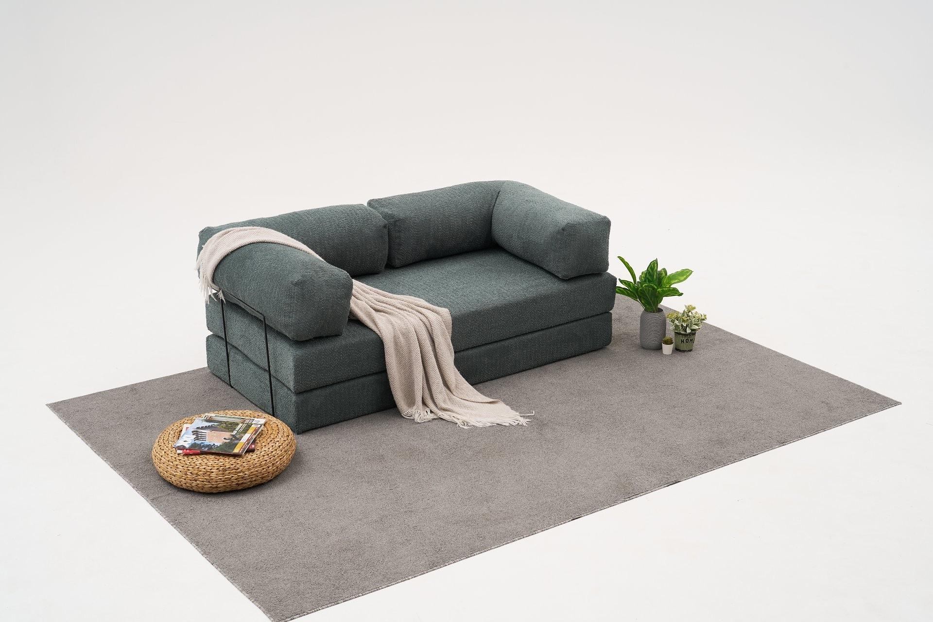 Comfort Schlafsofa 2-Sitzer Petrol 1