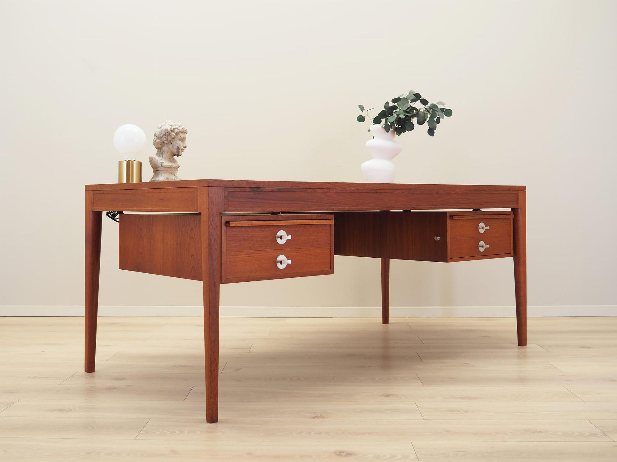 Schreibtisch Teakholz 1970er Jahre 4