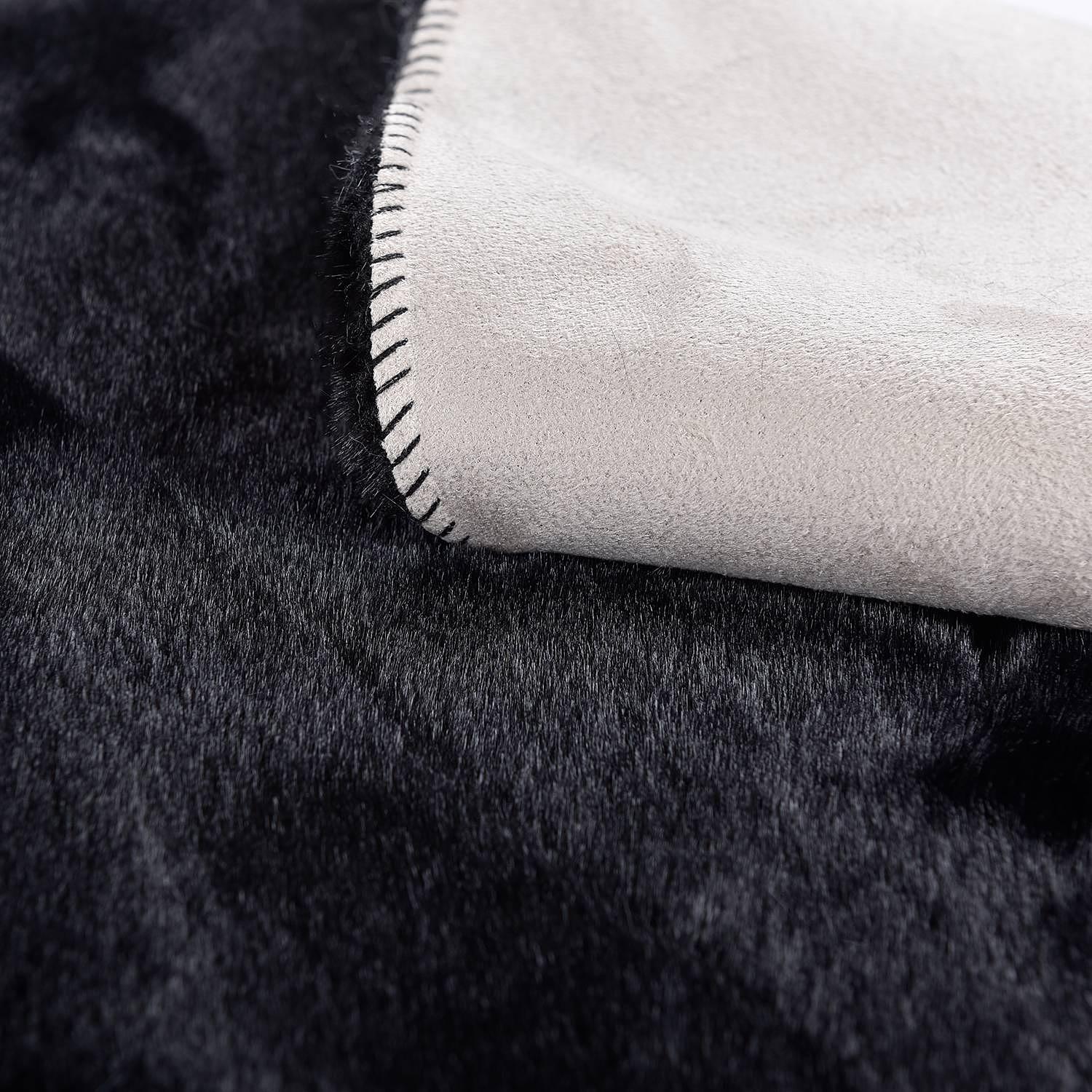 Kunstfell Giorgia Polyester Schwarz 60 x 80 cm 2