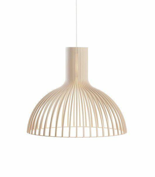 Victo 4250 Pendelleuchte Holz Textil Braun 0