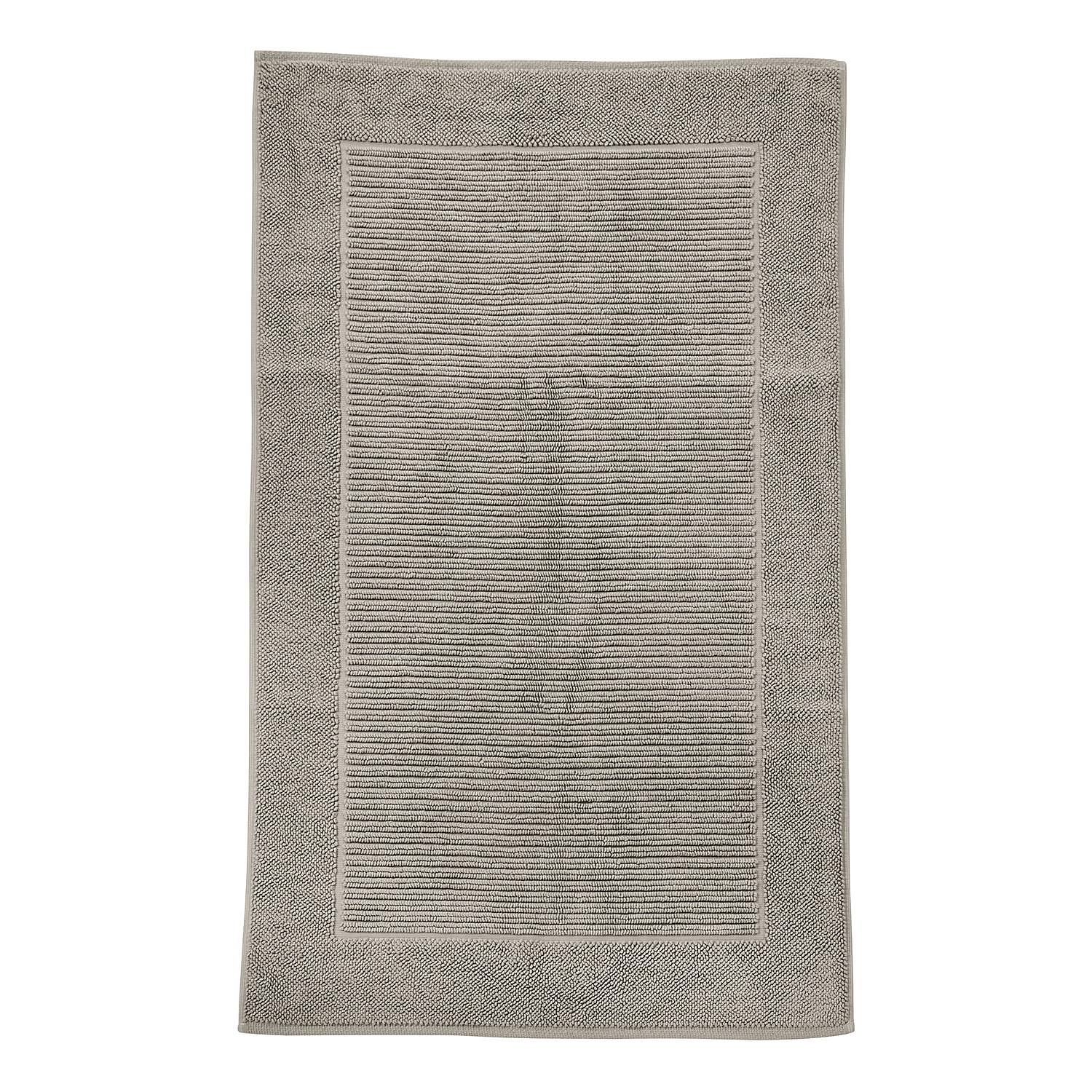 Badteppich Damian Baumwollstoff Taupe 70 x 120 cm 1