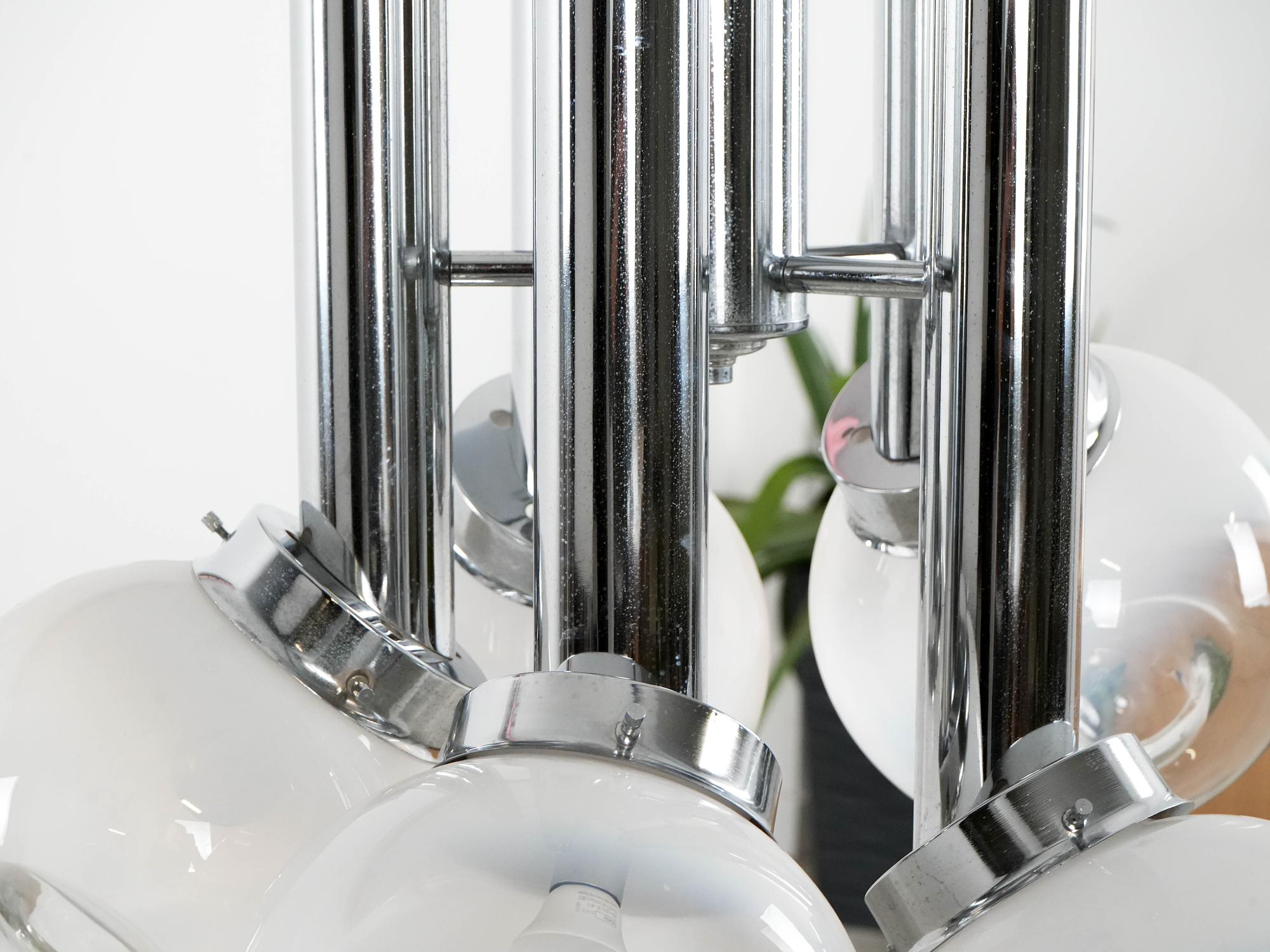 Chandelier White 1970s 8