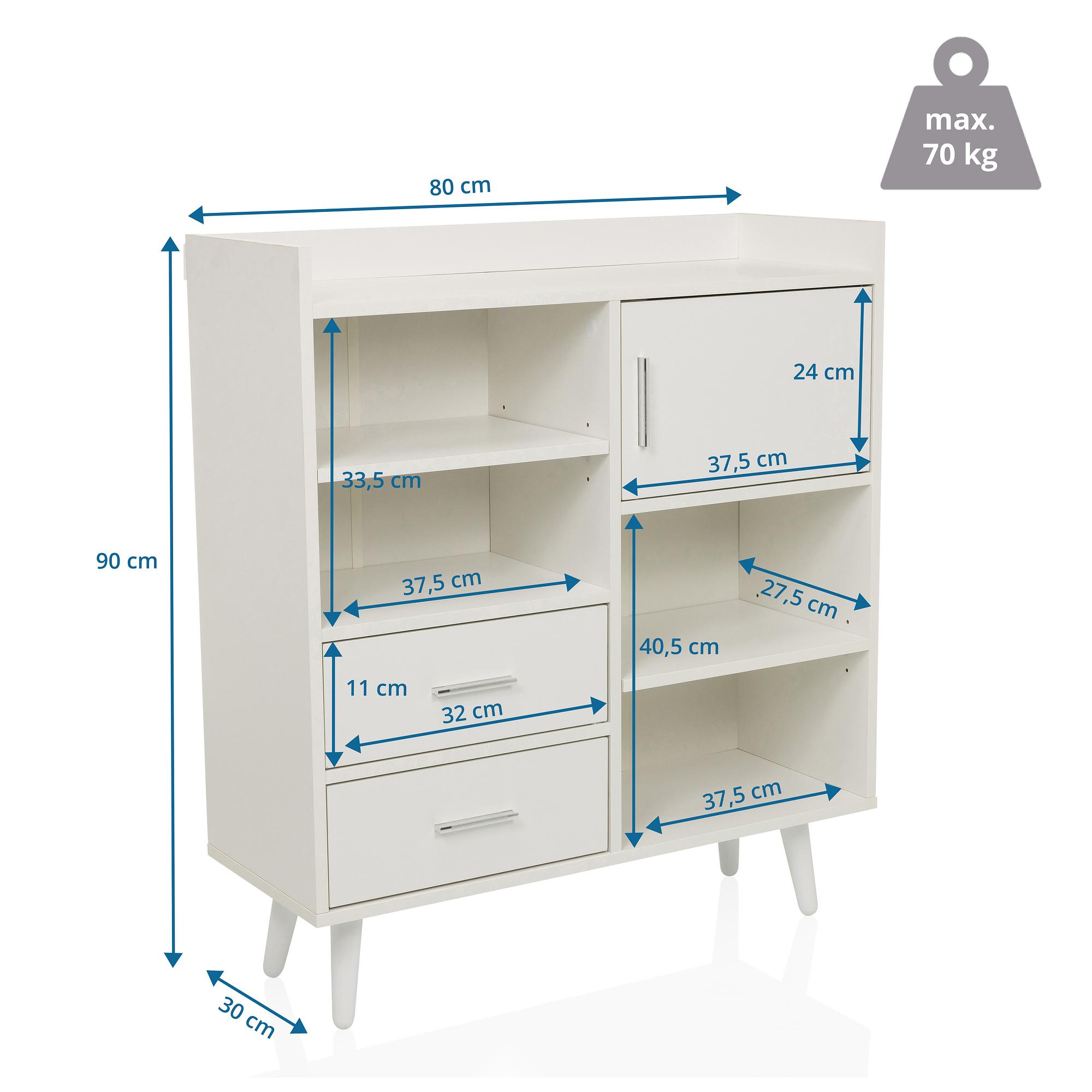 MYRDAL Sideboard / Kommode Weiß 4