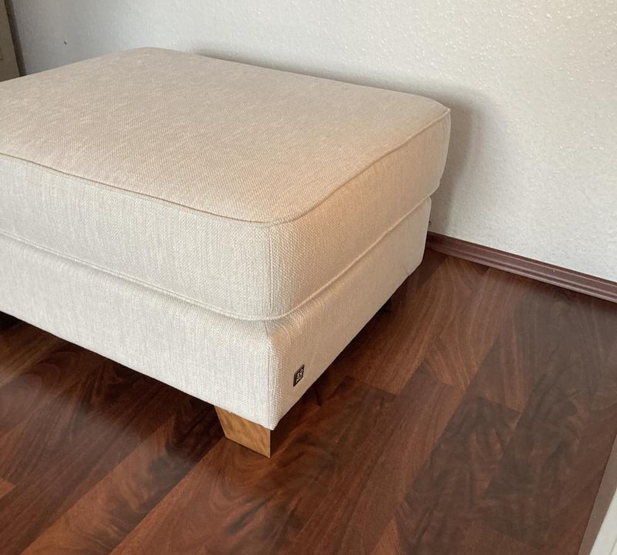 Franka Hocker Webstoff Eiche Creme Braun 1