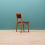 4x Vintage Chair Beech Wood Faux Leather Black 1970s 12