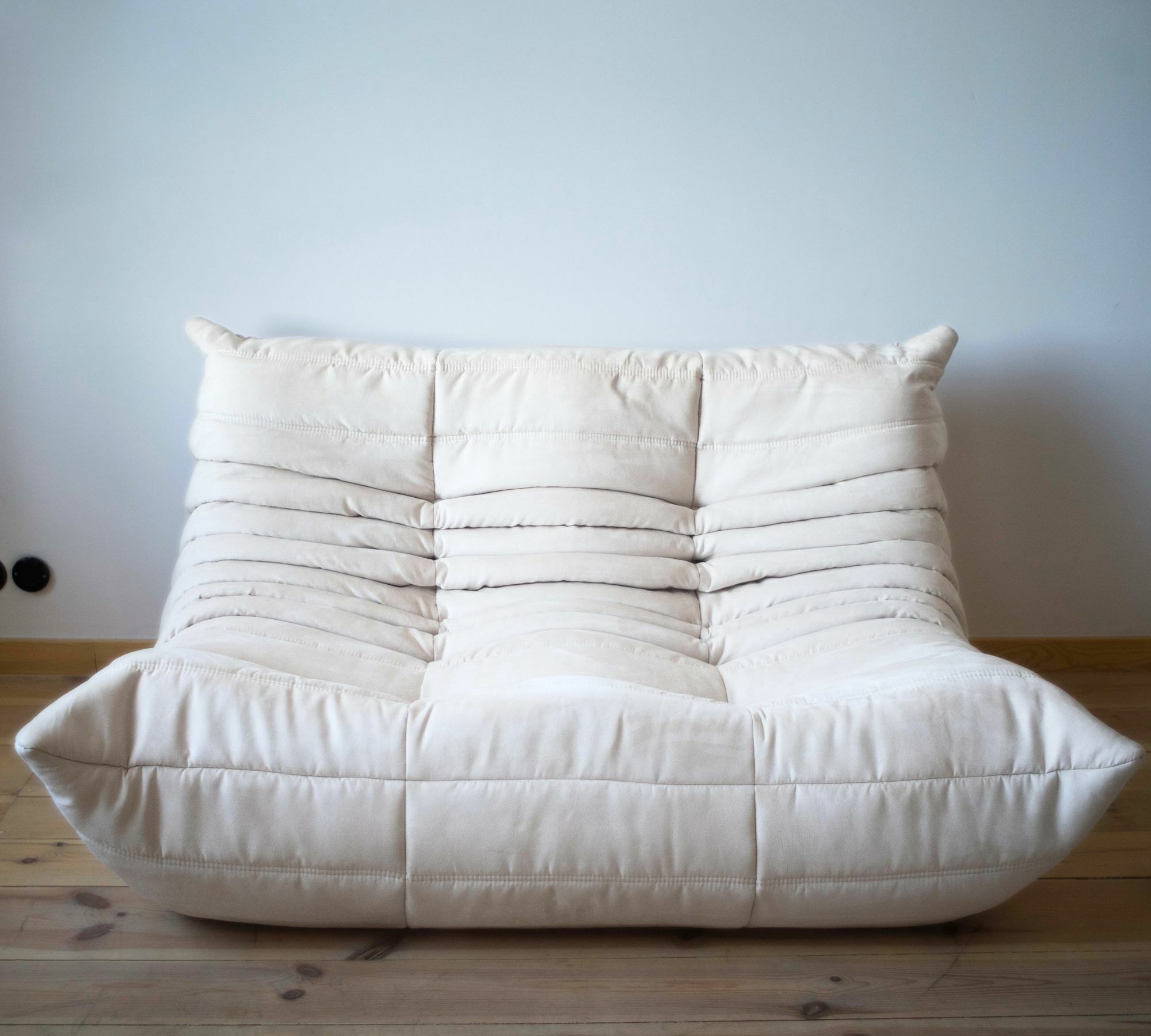 Togo Sofa 2-seater faux leather light beige 0