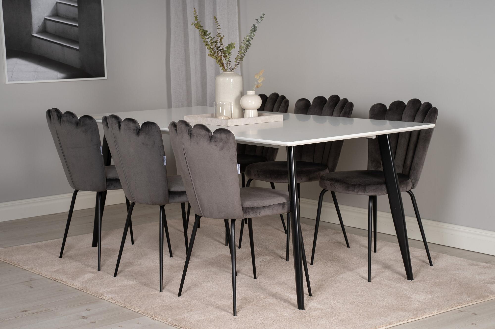 Polar Dining Table White Black 0