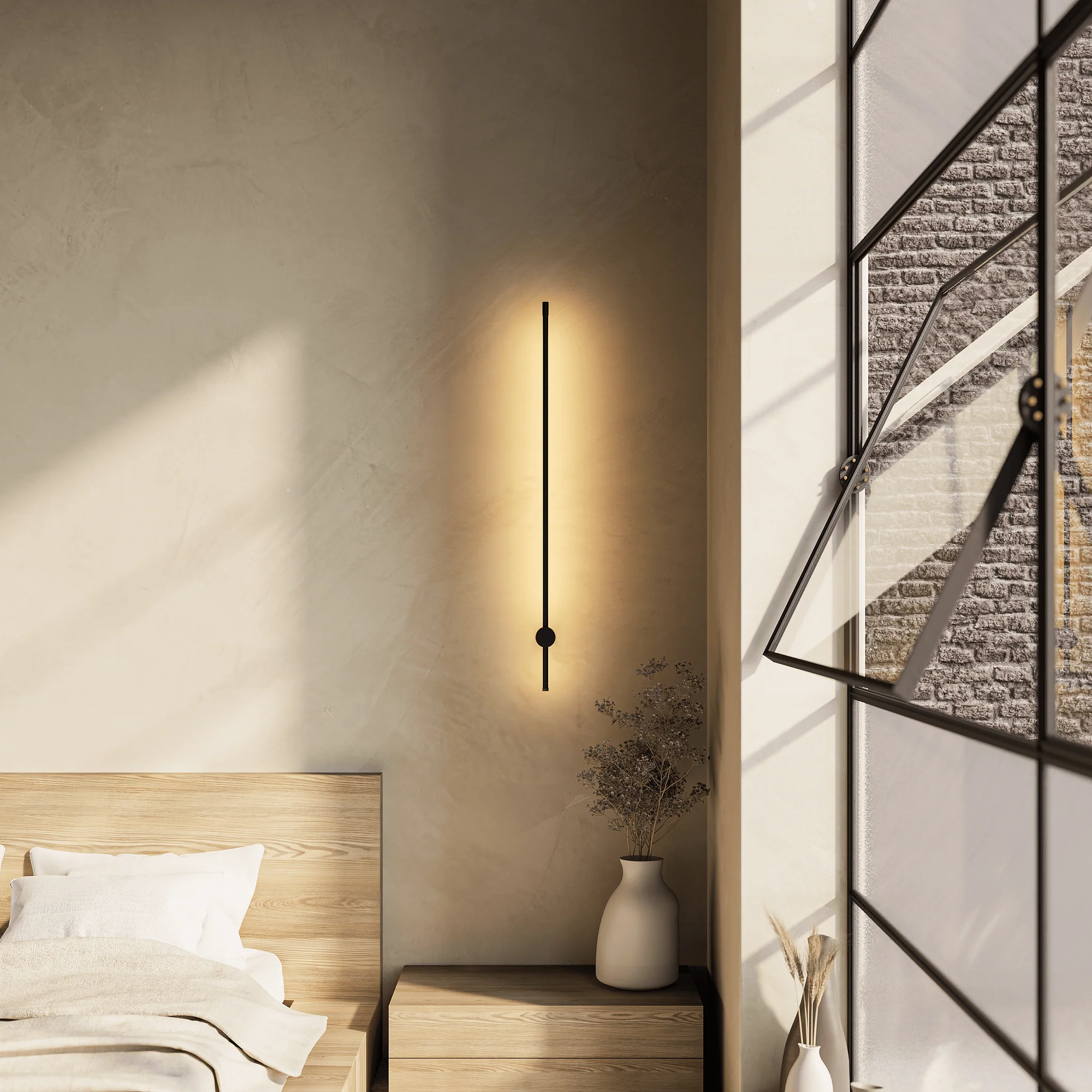 Dimmable LED Wall Lamp PERSEIS Groß Standard Black 5