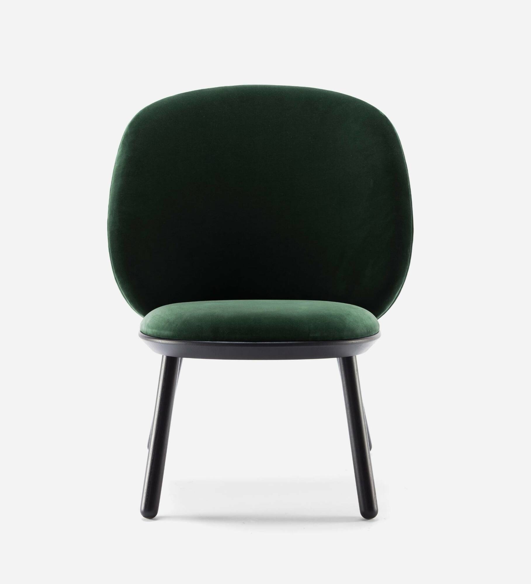 Loungestuhl Eschenholz Velour Grün 5