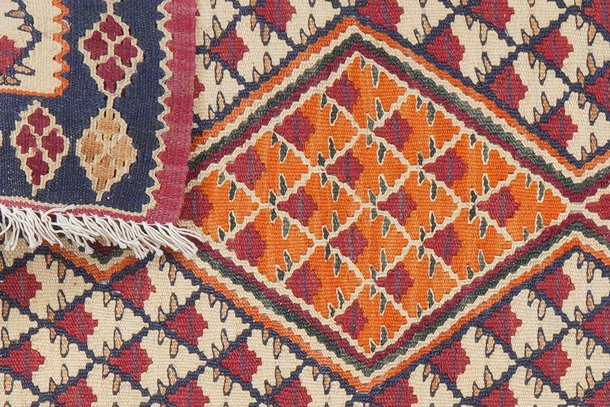 Kilim Senneh Teppich Mehrfarbig 5