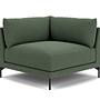 Vincent 1-Seater Corner Module Right Cura Dark Green 1