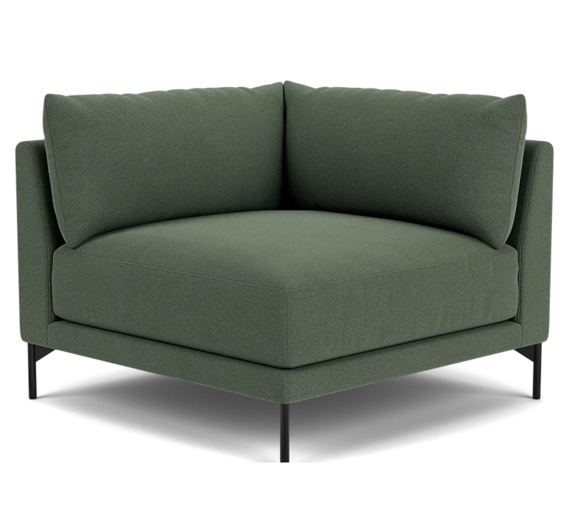 Vincent 1-Sitzer Eckmodul Rechts Cura Dark Green 1