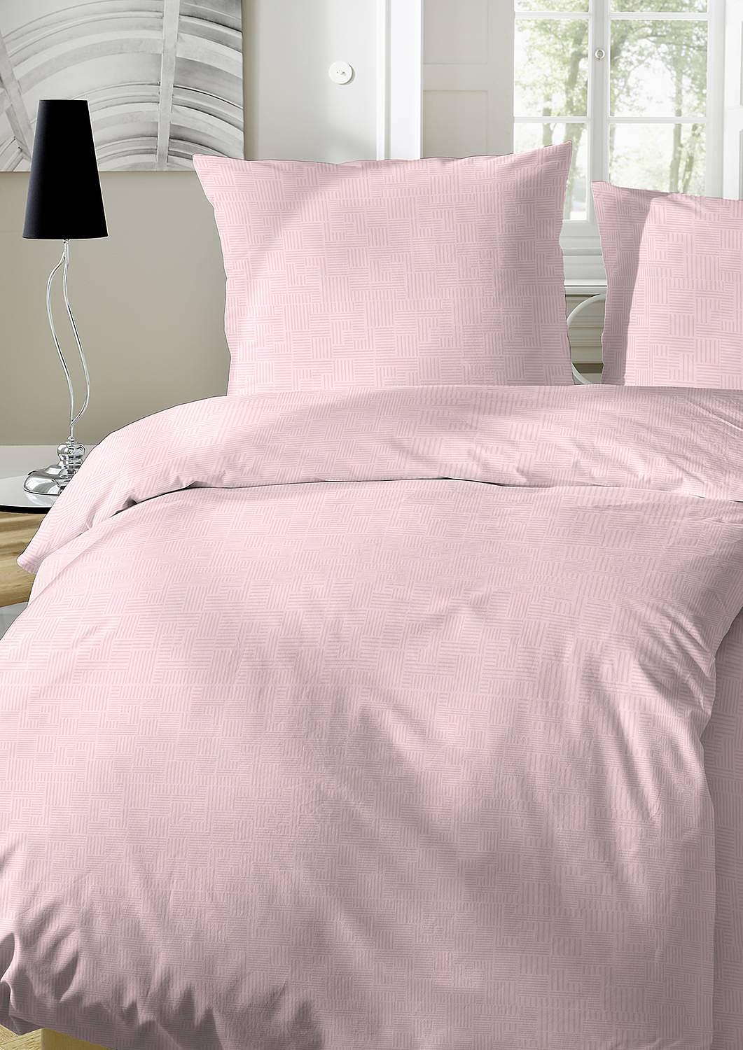 Mini Me Biber-Bettwäsche-Set Baumwolle Weiß Pink 135x200cm 3