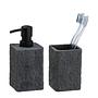 2x Bad-Accessoire-Set Villata Anthrazit 1