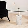 Side table Marble Glass White 2