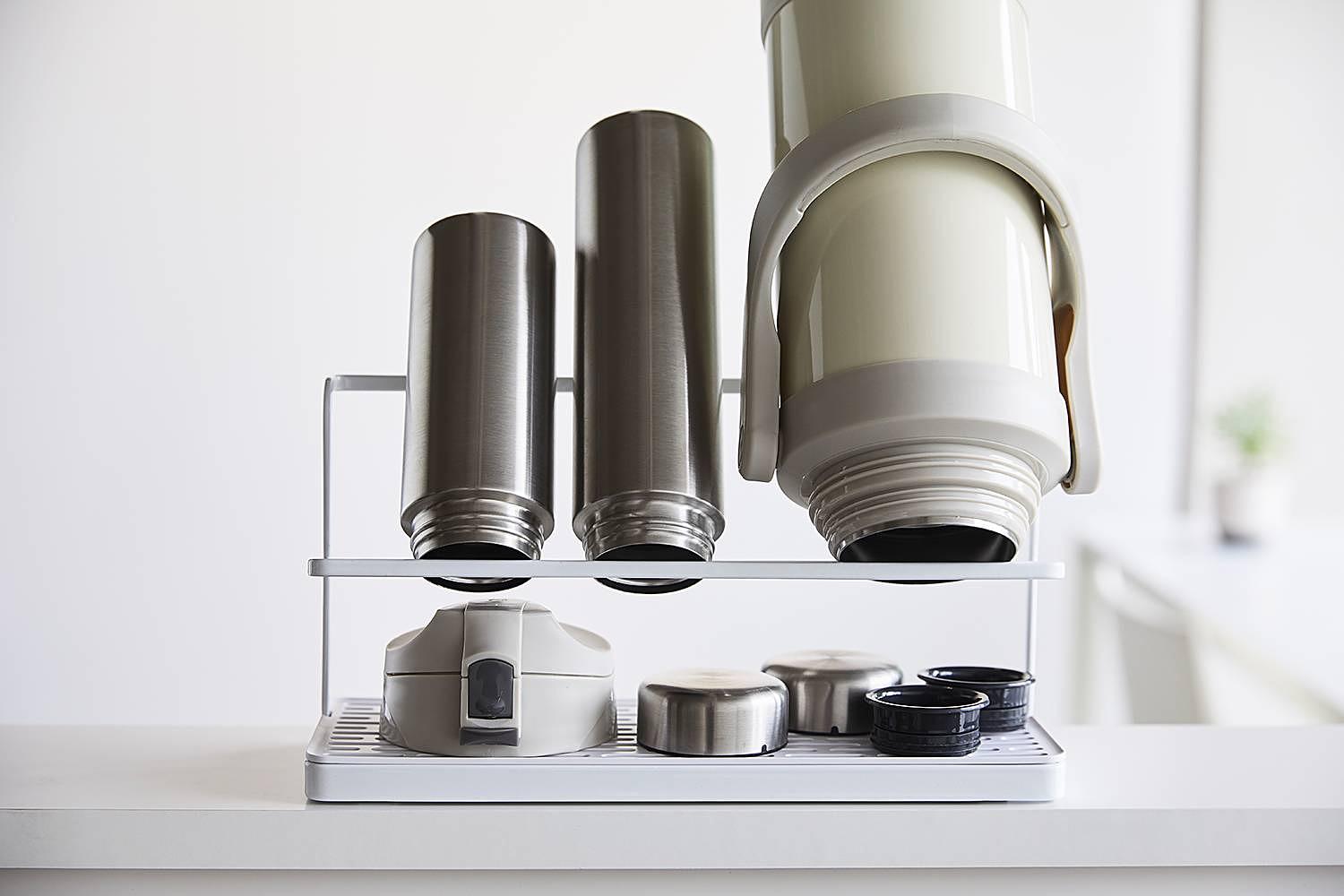 Drip rack Tower Bottle Steel White 4