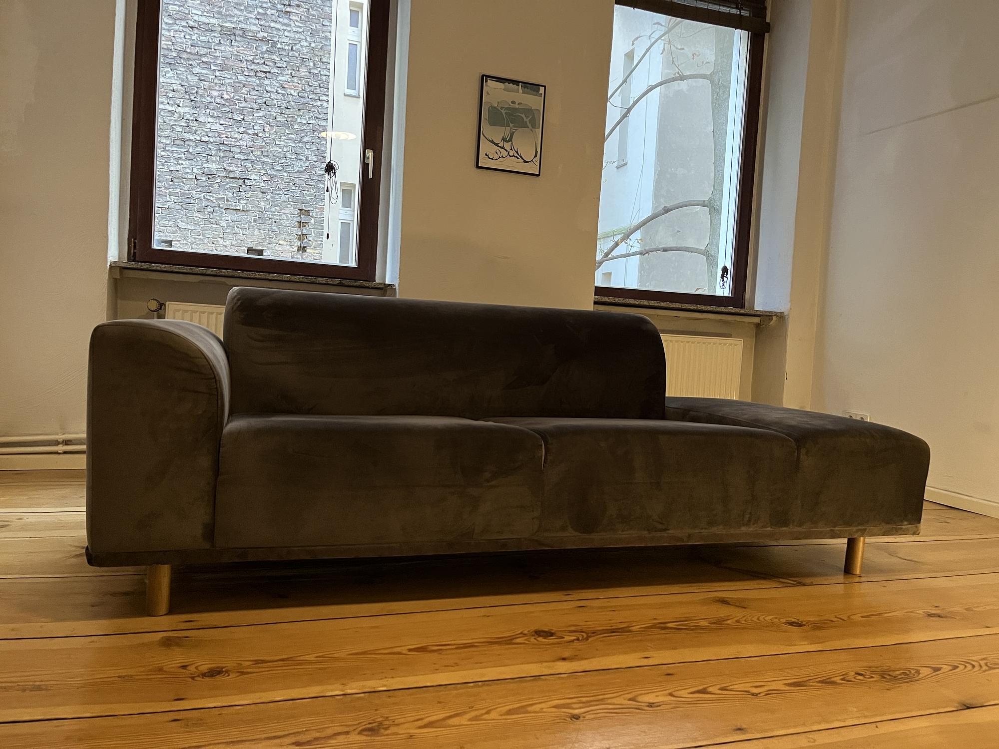 Hannah Sofa 2,5-Sitzer Velour Grey 3