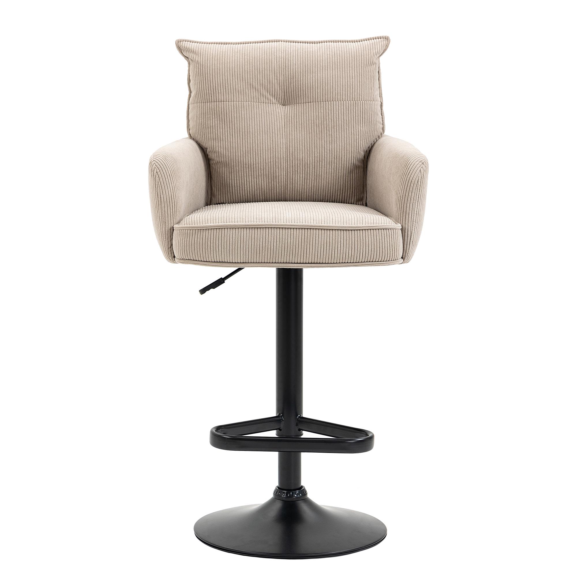 2x Drehbarer Barstuhl DIDRIP Höhenverstellbar Cappuccino 1