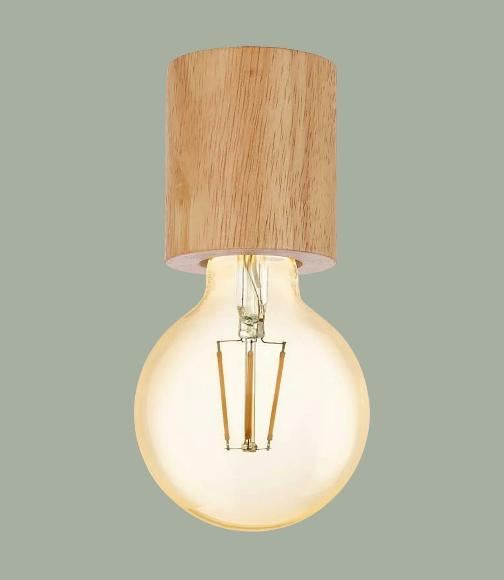 1-light ceiling light wood material light brown 0