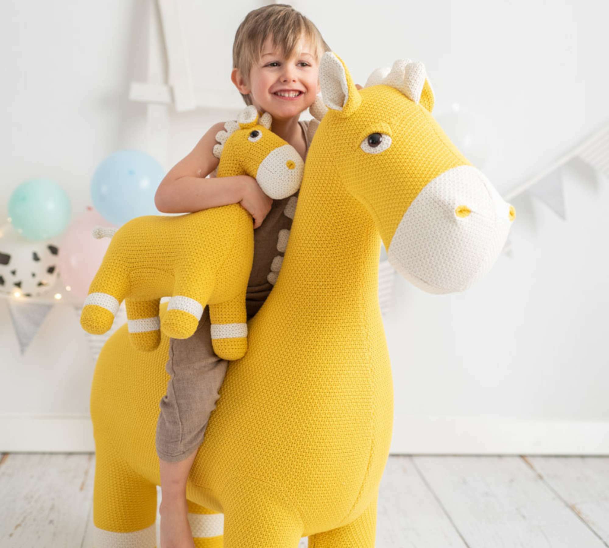 Horse Maxi Plush Toy Cotton Wood Yellow 4